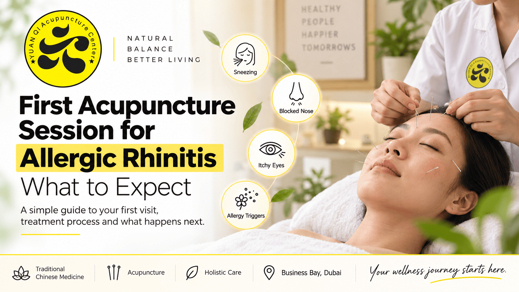 Acupuncture for allergic rhinitis in Dubai at Yuan Qi Acupuncture Center, Business Bay